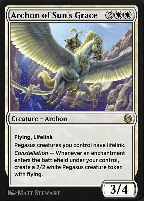 Archon of Sun's Grace, carta Magic di tipo Creature — Archon illustrata da Matt Stewart