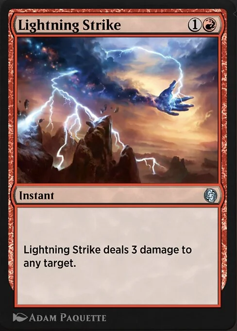 Lightning Strike, carta Magic di tipo Instant illustrata da Adam Paquette