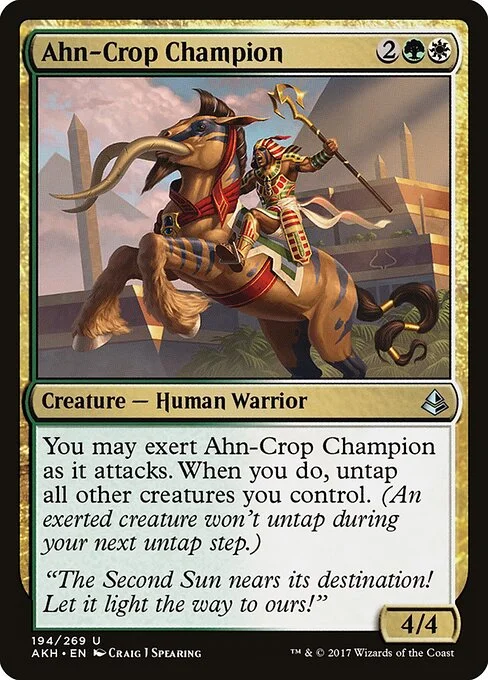 Ahn-Crop Champion, carta Magic di tipo Creature — Human Warrior illustrata da Craig J Spearing
