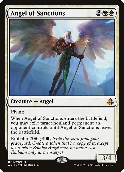 Angel of Sanctions, carta Magic di tipo Creature — Angel illustrata da Min Yum