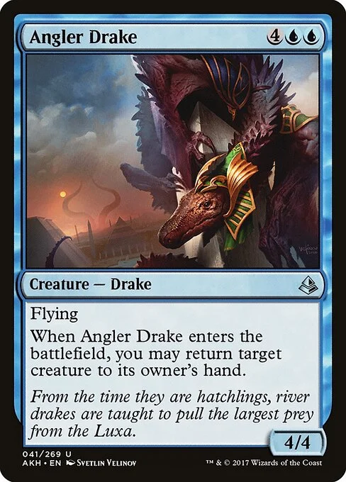 Angler Drake, carta Magic di tipo Creature — Drake illustrata da Svetlin Velinov