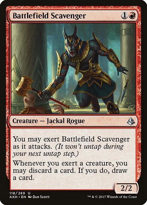 Battlefield Scavenger, carta Magic di tipo Creature — Jackal Rogue illustrata da Dan Murayama Scott