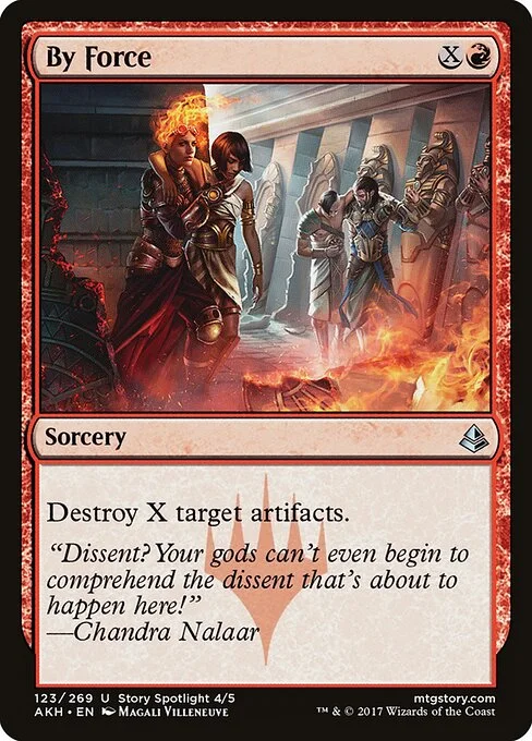 By Force, carta Magic di tipo Sorcery illustrata da Magali Villeneuve