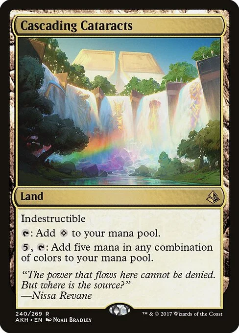 Cascading Cataracts, carta Magic di tipo Land illustrata da Noah Bradley