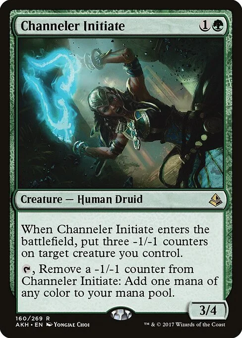 Channeler Initiate, carta Magic di tipo Creature — Human Druid illustrata da Yongjae Choi