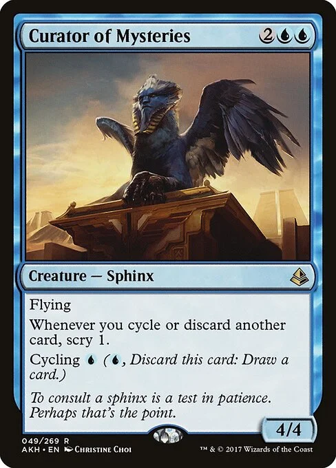 Curator of Mysteries, carta Magic di tipo Creature — Sphinx illustrata da Christine Choi
