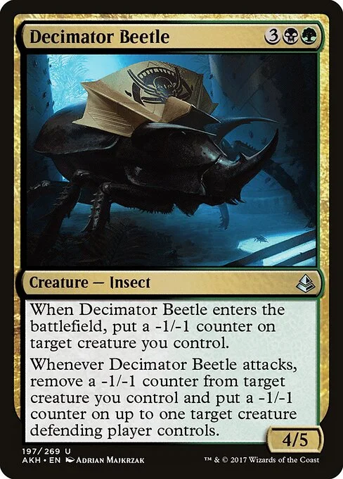 Decimator Beetle, carta Magic di tipo Creature — Insect illustrata da Adrian Majkrzak