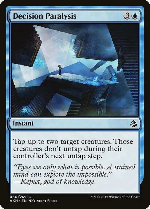 Decision Paralysis, carta Magic di tipo Instant illustrata da Vincent Proce