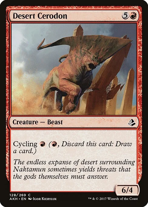 Desert Cerodon, carta Magic di tipo Creature — Beast illustrata da Igor Kieryluk