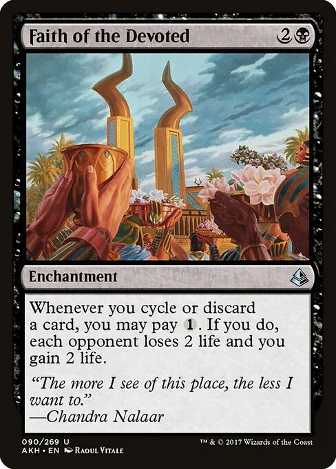 Faith of the Devoted, carta Magic di tipo Enchantment illustrata da Raoul Vitale