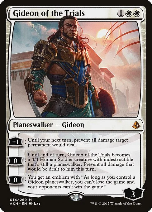 Gideon of the Trials, carta Magic di tipo Legendary Planeswalker — Gideon illustrata da Izzy