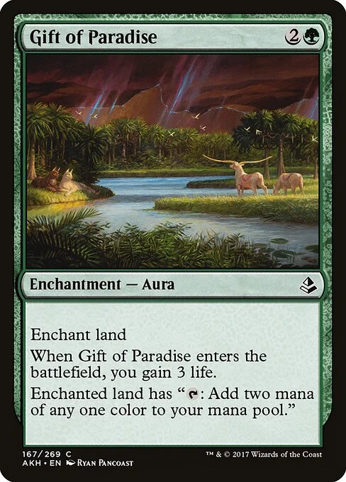 Gift of Paradise, carta Magic di tipo Enchantment — Aura illustrata da Ryan Pancoast