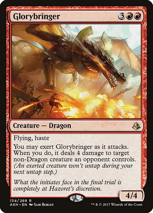 Glorybringer, carta Magic di tipo Creature — Dragon illustrata da Sam Burley