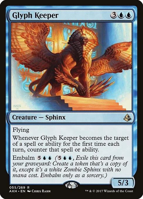 Glyph Keeper, carta Magic di tipo Creature — Sphinx illustrata da Chris Rahn