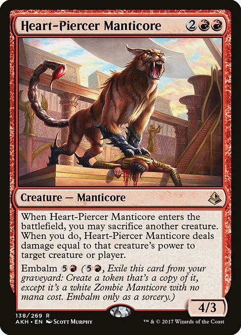 Heart-Piercer Manticore, carta Magic di tipo Creature — Manticore illustrata da Scott Murphy