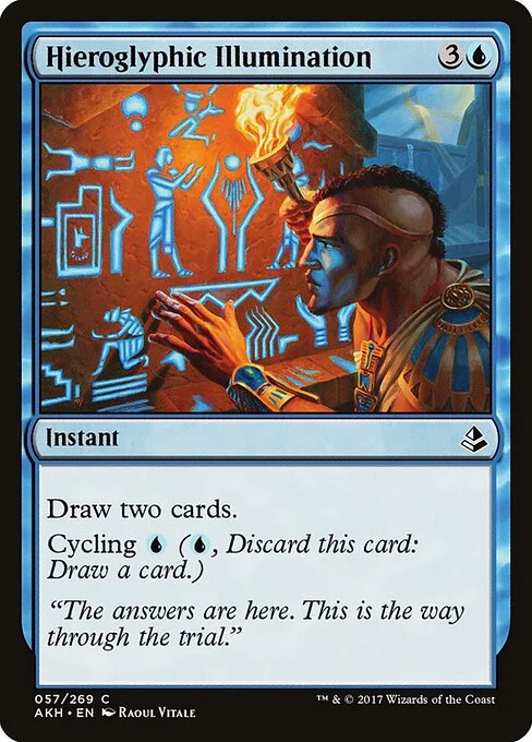 Hieroglyphic Illumination, carta Magic di tipo Instant illustrata da Raoul Vitale