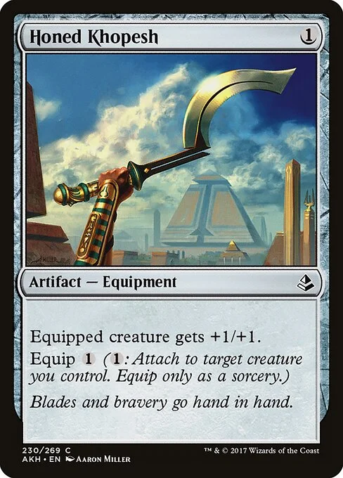 Honed Khopesh, carta Magic di tipo Artifact — Equipment illustrata da Aaron Miller