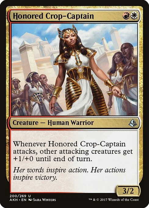 Honored Crop-Captain, carta Magic di tipo Creature — Human Warrior illustrata da Sara Winters
