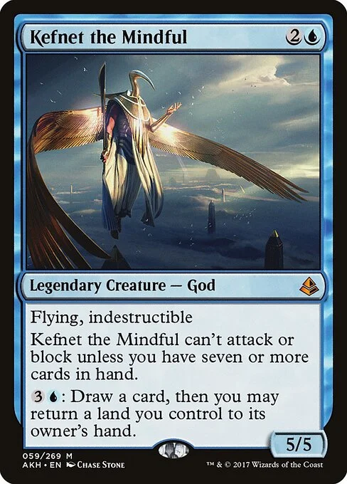 Kefnet the Mindful, carta Magic di tipo Legendary Creature — God illustrata da Chase Stone