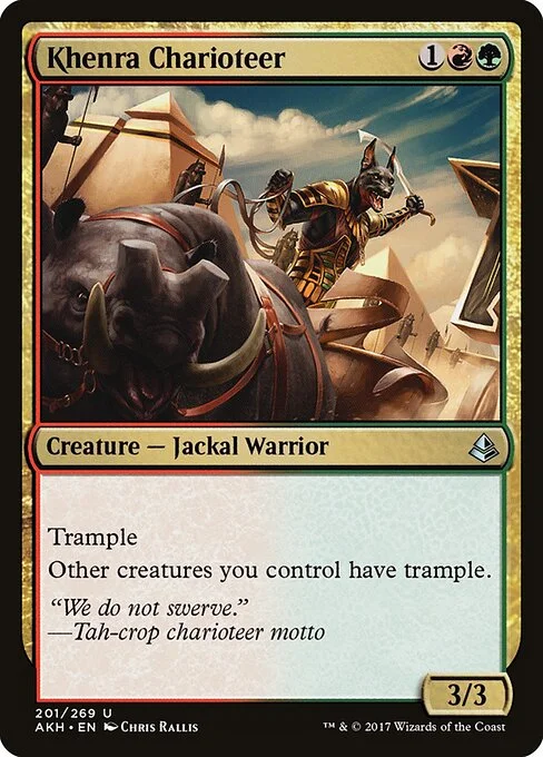 Khenra Charioteer, carta Magic di tipo Creature — Jackal Warrior illustrata da Chris Rallis