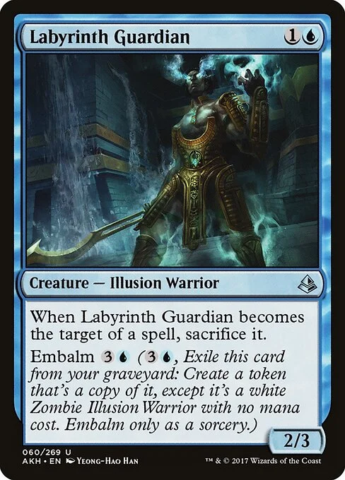 Labyrinth Guardian, carta Magic di tipo Creature — Illusion Warrior illustrata da Yeong-Hao Han