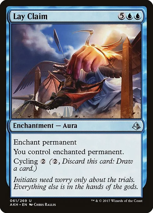 Lay Claim, carta Magic di tipo Enchantment — Aura illustrata da Chris Rallis