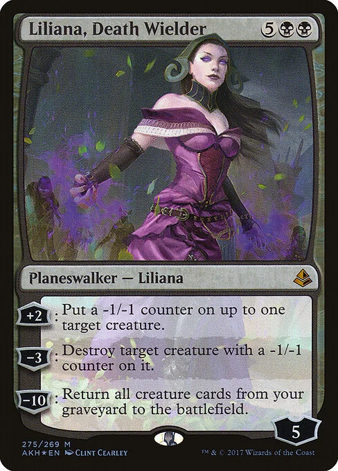 Liliana, Death Wielder, carta Magic di tipo Legendary Planeswalker — Liliana illustrata da Clint Cearley