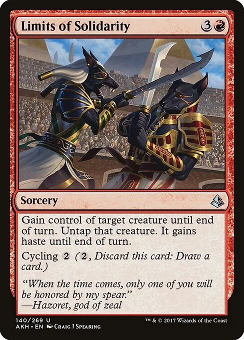 Limits of Solidarity, carta Magic di tipo Sorcery illustrata da Craig J Spearing