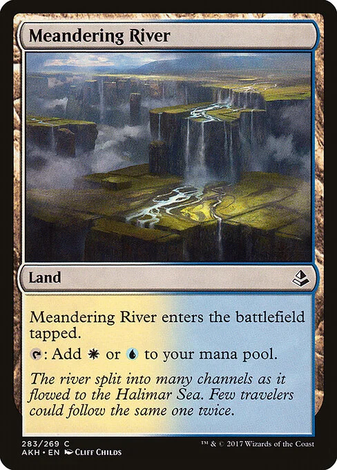 Meandering River, carta Magic di tipo Land illustrata da Cliff Childs