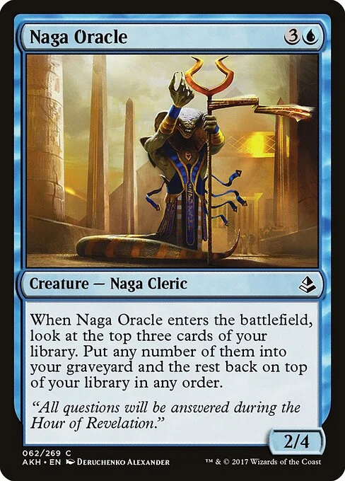 Naga Oracle, carta Magic di tipo Creature — Snake Cleric illustrata da Deruchenko Alexander