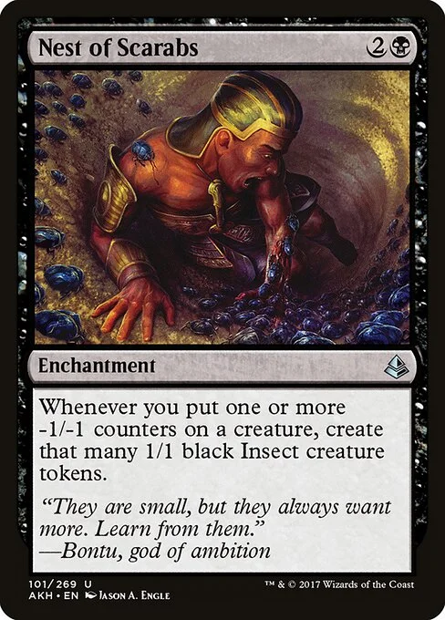 Nest of Scarabs, carta Magic di tipo Enchantment illustrata da Jason A. Engle