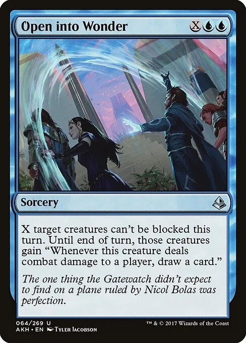 Open into Wonder, carta Magic di tipo Sorcery illustrata da Tyler Jacobson