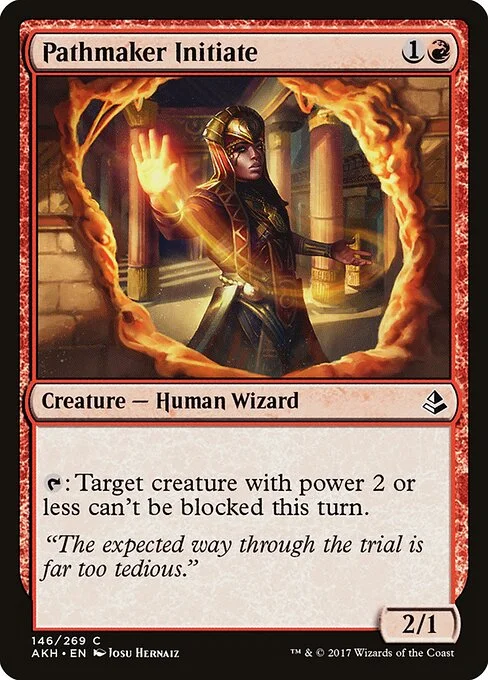 Pathmaker Initiate, carta Magic di tipo Creature — Human Wizard illustrata da Josu Hernaiz