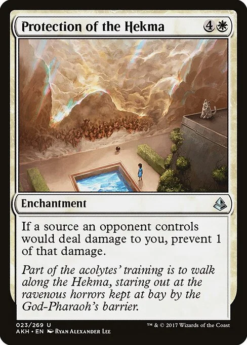 Protection of the Hekma, carta Magic di tipo Enchantment illustrata da Ryan Alexander Lee