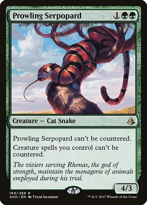 Prowling Serpopard, carta Magic di tipo Creature — Cat Snake illustrata da Tyler Jacobson