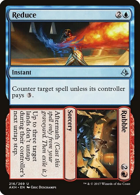 Reduce // Rubble, carta Magic di tipo Instant // Sorcery illustrata da Eric Deschamps