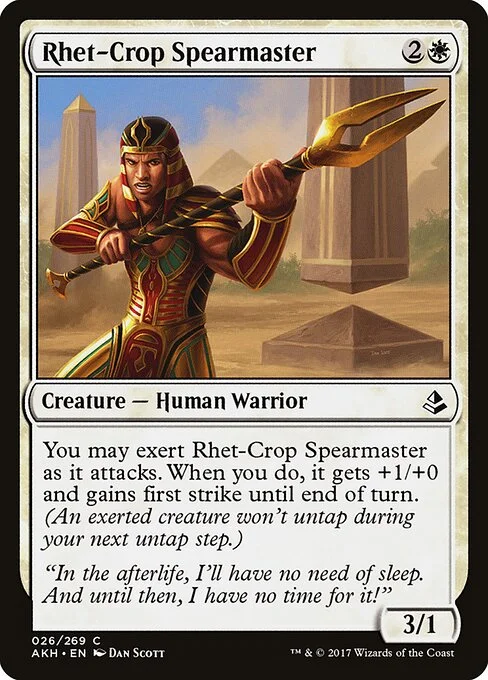 Rhet-Crop Spearmaster, carta Magic di tipo Creature — Human Warrior illustrata da Dan Murayama Scott