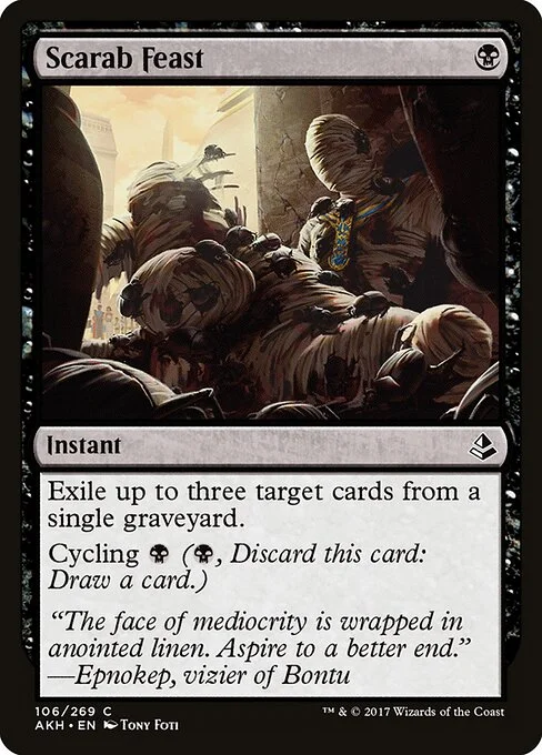 Scarab Feast, carta Magic di tipo Instant illustrata da Tony Foti