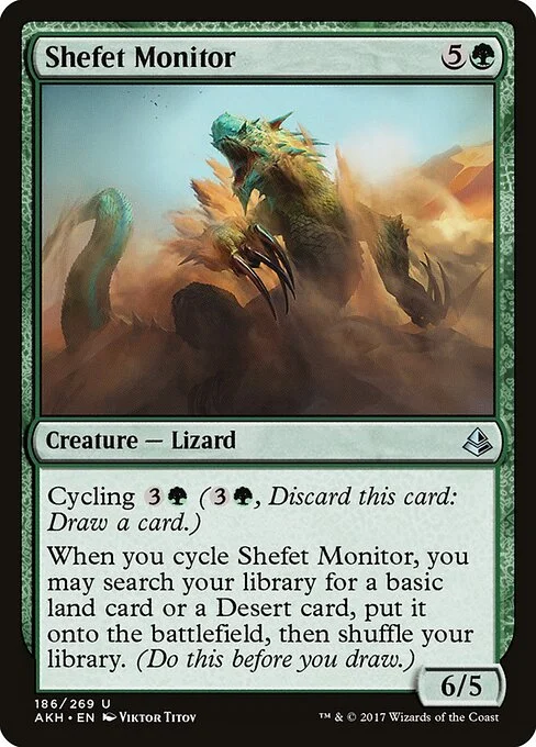 Shefet Monitor, carta Magic di tipo Creature — Lizard illustrata da Viktor Titov