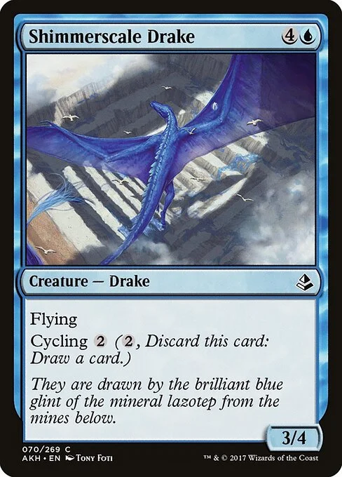 Shimmerscale Drake, carta Magic di tipo Creature — Drake illustrata da Tony Foti