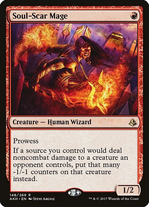 Soul-Scar Mage, carta Magic di tipo Creature — Human Wizard illustrata da Steve Argyle