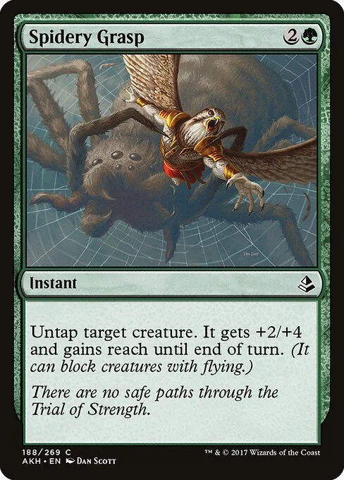 Spidery Grasp, carta Magic di tipo Instant illustrata da Dan Murayama Scott