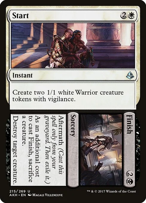 Start // Finish, carta Magic di tipo Instant // Sorcery illustrata da Magali Villeneuve
