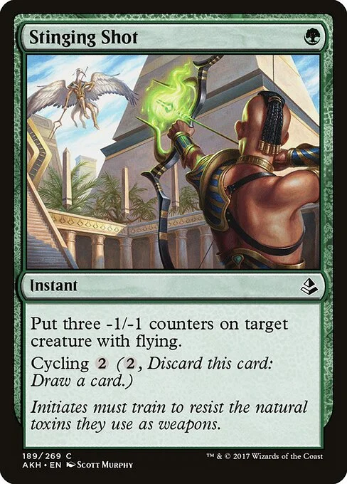 Stinging Shot, carta Magic di tipo Instant illustrata da Scott Murphy