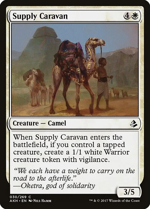 Supply Caravan, carta Magic di tipo Creature — Camel illustrata da Nils Hamm