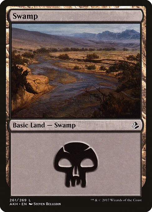 Swamp, carta Magic di tipo Basic Land — Swamp illustrata da Steven Belledin