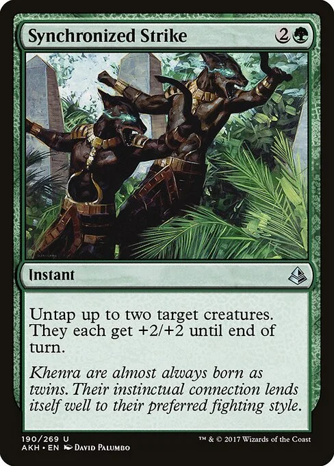 Synchronized Strike, carta Magic di tipo Instant illustrata da David Palumbo