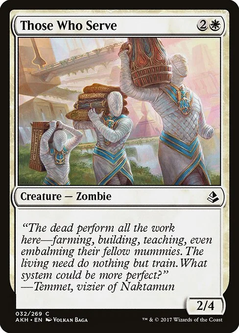 Those Who Serve, carta Magic di tipo Creature — Zombie illustrata da Volkan Baǵa