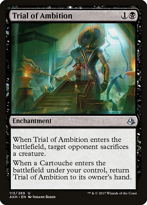 Trial of Ambition, carta Magic di tipo Enchantment illustrata da Johann Bodin