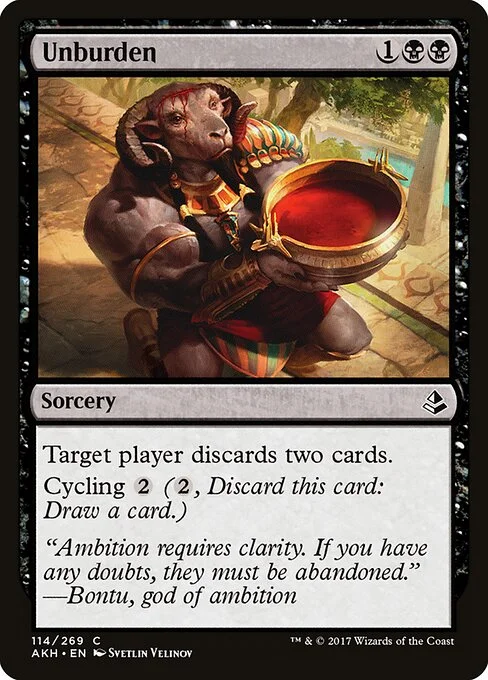 Unburden, carta Magic di tipo Sorcery illustrata da Svetlin Velinov